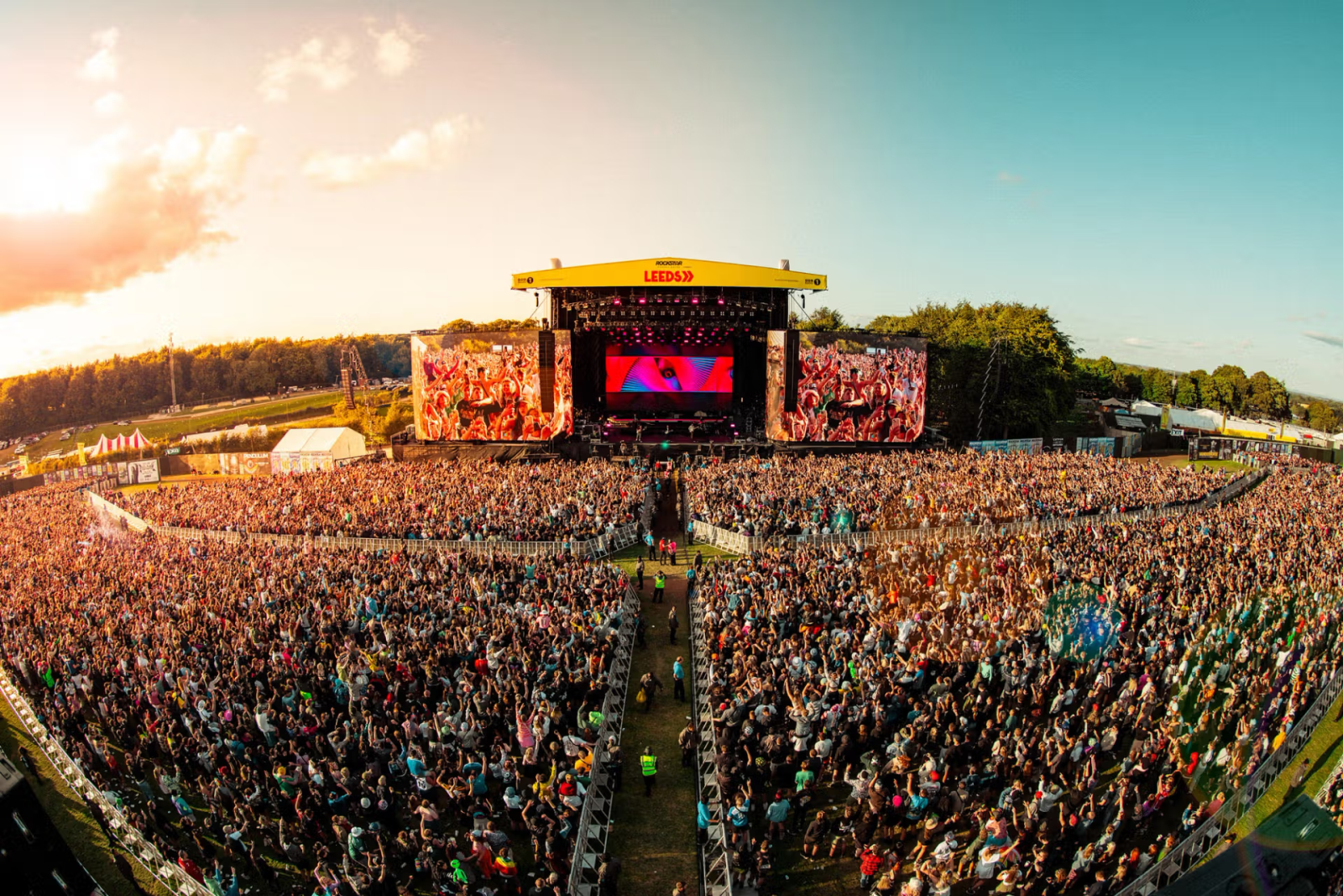 Reading Festival stage and crowd